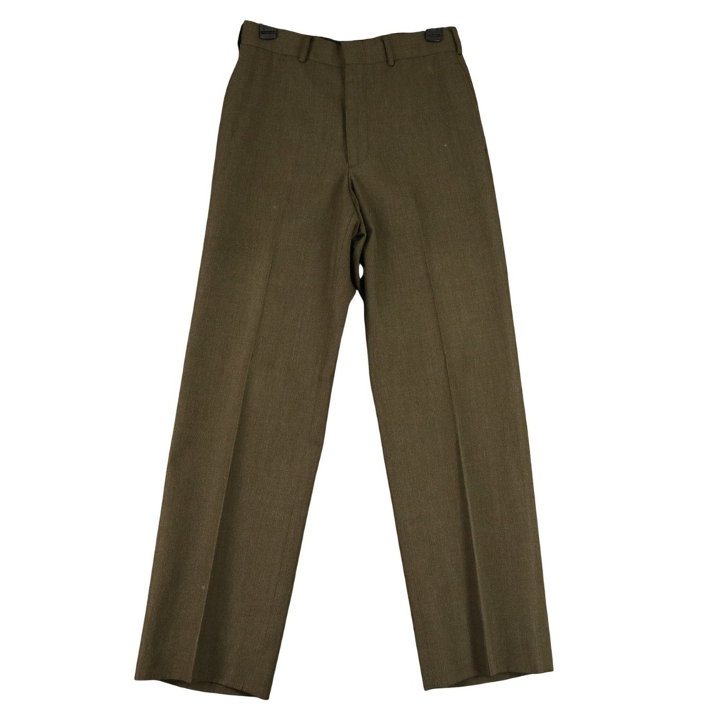 USMC Marine Corps Dress Uniform Trousers 30x30 Olive Green Poly Wool Military